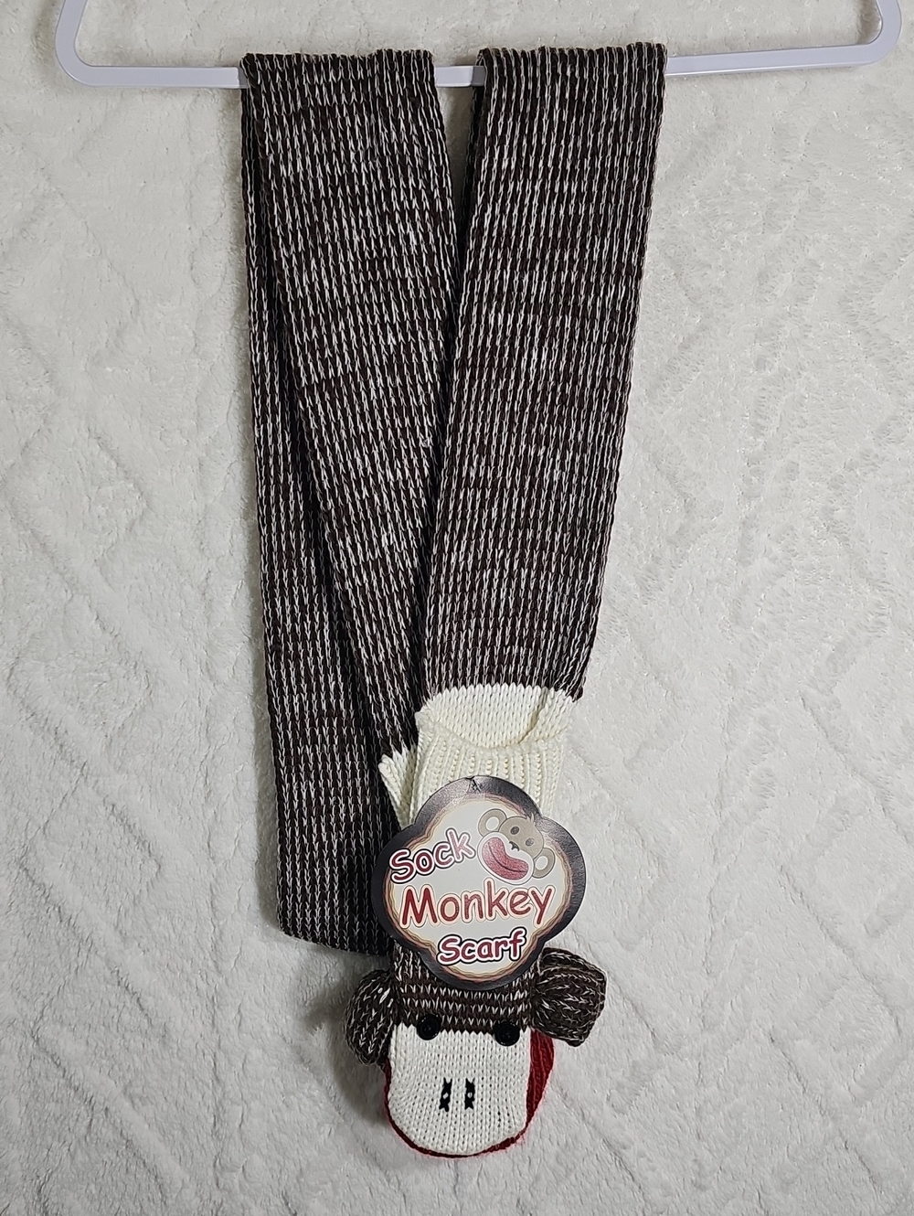NWT * Sock Monkey Scarf * Built In Mittens